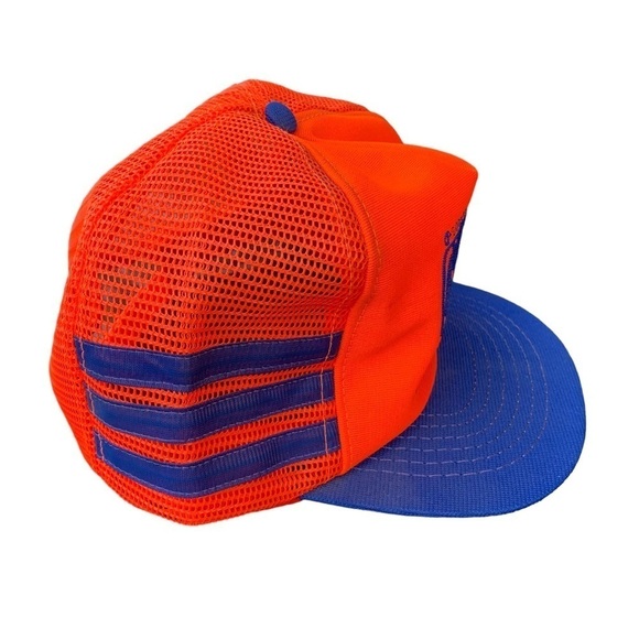 Vintage 3 Stripe Mesh SnapBack Trucker Hat Call Before Dig Retro Made in USA - Picture 1 of 7